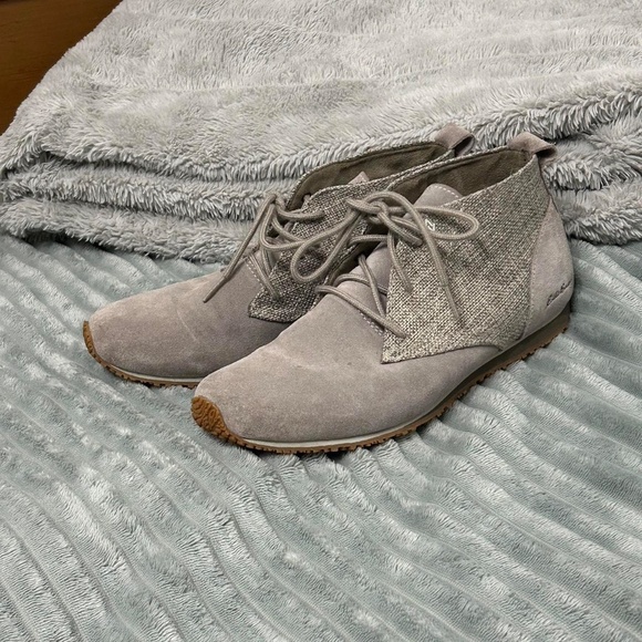 EDDIE BAUER Grey-Taupe Oxfords W BOX - Picture 2 of 8